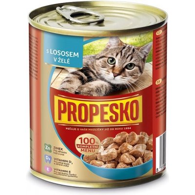 Propesko kousky kočka losos v želé 830 g – Zboží Mobilmania