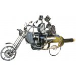 Kovový stojan na víno motorkáři – Zboží Mobilmania