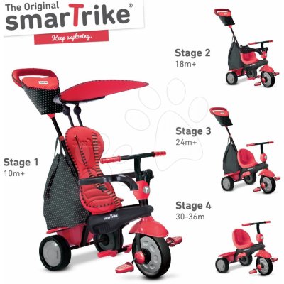 Smart Trike Glow 4v1 červená – Zboží Mobilmania