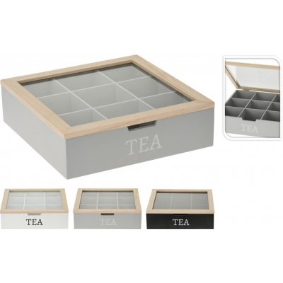 Dóza na čaj 9 přihrádek dřevěná – Zboží Mobilmania