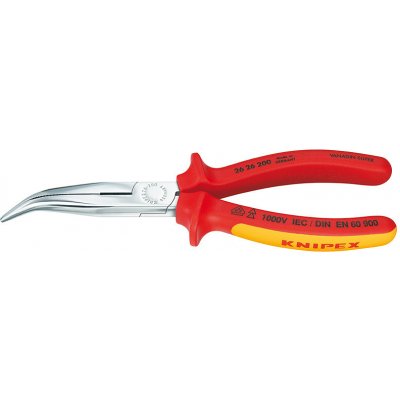 KNIPEX 2626200 půlkulaté s břity, čelisti zahnuté 40°, 200 mm, izolované 1000 V – Zboží Dáma