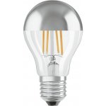 Osram LED žárovka klasik, 6,5 W, 650 lm, teplá bílá, E27 LED STAR CL A FIL MIRROR SILVER 51 – Zboží Mobilmania