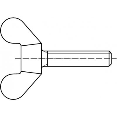PROFISTYL DIN 316 GT Šroub křídlový, německá forma GT MICKEY mosaz MS Varianta: DIN 316 GT Šroub křídlový, německá forma GT MS mosaz M6x16 – Sleviste.cz