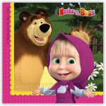 Procos papírové ubrousky Máša a medvěd 33x33cm 20ks – Sleviste.cz