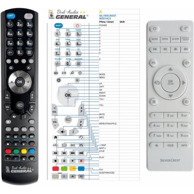 Dálkový ovladač General Silvercrest SIRD14C3, SIRD14C4