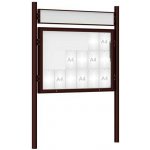 PROCITY Venkovní vitrína model 1000 18 x A4, hnědá, včetně sloupků a záhlaví | Zboží Auto