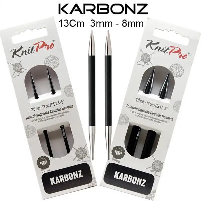 KnitPro Karbonz kruhové výměnné 13Cm Průměr jehlic: 3,5 mm – Zboží Mobilmania