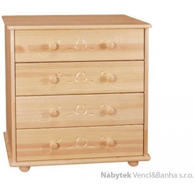 Dřevěná prádelník z masivního dřeva borovice z kolekce dřevořezba Drewfilip 9 – Zboží Dáma