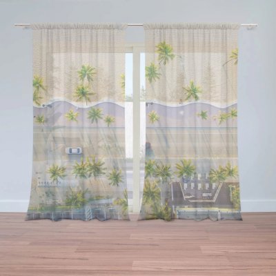 Záclony Pobřeží: 2 ks - 150x250 cm - Sablio – Hledejceny.cz