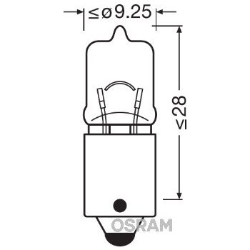 Osram H6W BAX9s 12V 6W