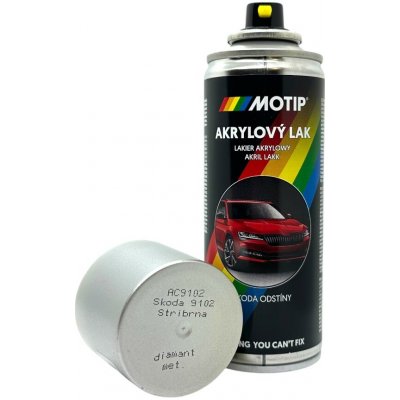 Motip sprej Škoda akrylový autolak 150 ml SD9102 stříbrná diamantová metalíza – Hledejceny.cz