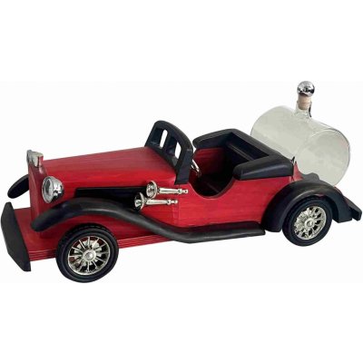 Dřevěný Oldtimer s láhví 350 ml - červený – Zboží Dáma