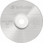 Verbatim DVD-RW 4,7GB 4x, jewel, 5ks (43285) – Zboží Živě
