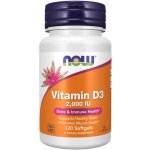 Now Foods Vitamin D3 2000 IU 120 kapslí – Hledejceny.cz