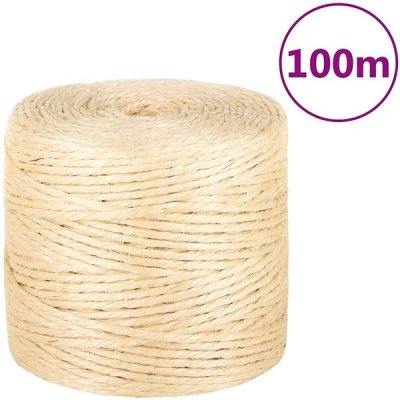 SHUMEE Provaz 100 % sisal 4 mm 100 m – Sleviste.cz