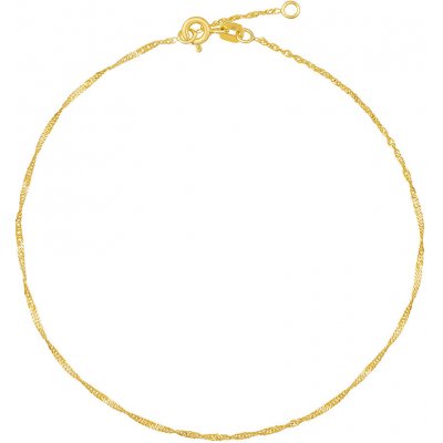SILVEGO Řetízek na nohu ze žlutého zlata FNN1125AGY – Zboží Mobilmania
