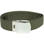 Opasek Mil-Tec US kalhotový se stříbrnou sponou Zelená – Zboží Mobilmania