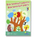Blok barevných papírů A4 130 g/20 listů – Sleviste.cz