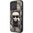 Pouzdro Karl Lagerfeld Ikonik Flower iPhone 13 Pro Grey