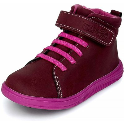 Bugga dívčí celoroční barefoot boty KAMA Burgundy – Hledejceny.cz