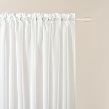 Záclona FLAVIA na francouzské okno v bílé barvě s řasící páskou Šírka 140 cm | Dĺžka 250 cm biela