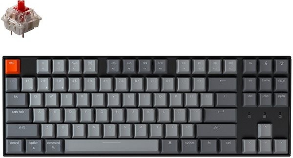 Keychron K8 TKL Gateron Hot-Swappable Red Switch Mechanical K8-H1