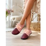 Zkama dámské barefoot polobotky Lavender Dot Vínová – Zboží Dáma