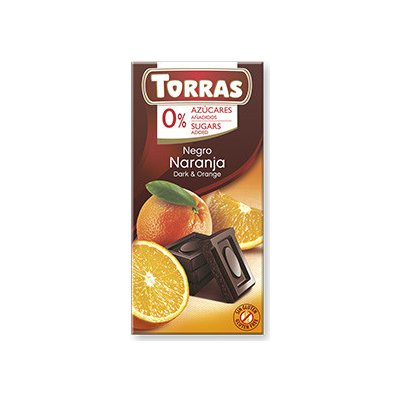 Torras ES Torras čokoláda DIA hořká ček. s pomerančem 75 g 75 g – Zbozi.Blesk.cz