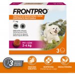 FrontPro Tablety proti blechám a klíšťatům pro psa 3x 11,3 mg – Hledejceny.cz