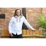 Pánská košile se slováckým vzorem bílá výšivka barevná – Hledejceny.cz