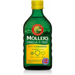 Möller's Omega 3 olej citronová příchuť 250 ml