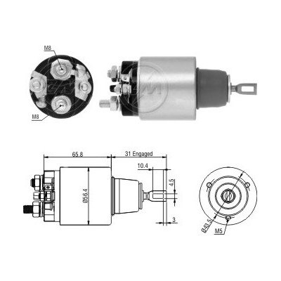 Spínač startéru ZM - Bosch 0331303146 RC 136615 ZM – Hledejceny.cz