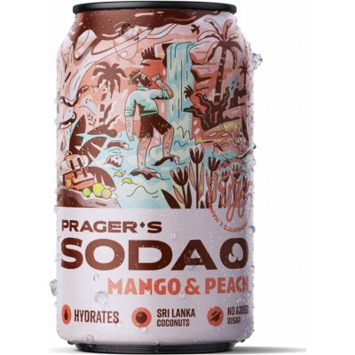 Prager's Soda Mango a broskev 330 ml – Hledejceny.cz