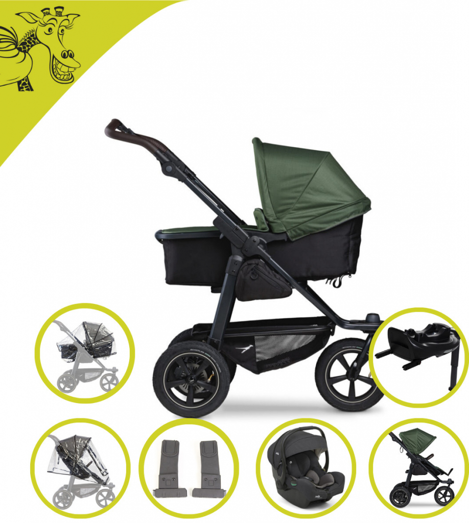 TFK set Mono2 combi pushchair air wheel olive 2024