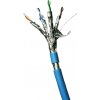 síťový kabel Datacom 12151 F/FTP, drát, CAT6A, LSOH, 100m, modrý