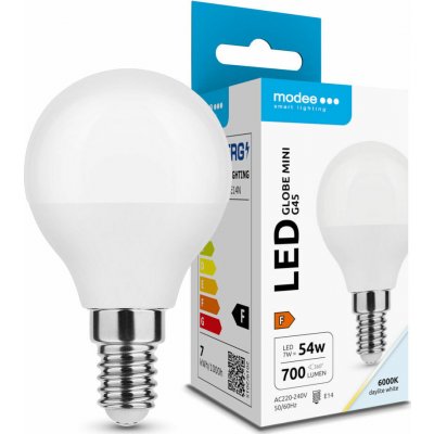 Modee Lighting LED Globe Mini žárovka G45 7W E14 studená bílá 700lm ML-G456000K7WE14N – Hledejceny.cz