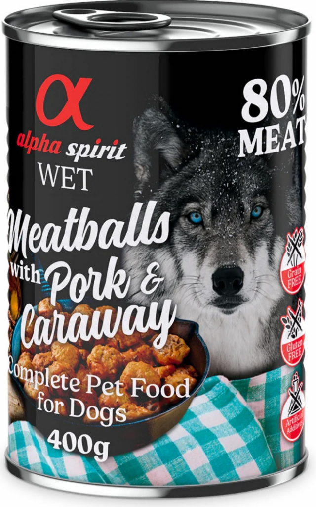 Alpha Spirit Meatballs Vepřové maso s kmínem 6 x 400 g