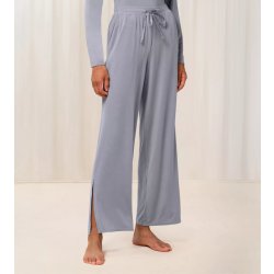 Thermal Wide trousers high waist dámské kalhoty světlá kombinace hnědé M003