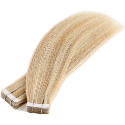 Vlasové PU pásky tape in na prodlužování vlasů 60cm 18/613 nejsvětlejší hnědá / nejsvětlejší blond – Zboží Mobilmania