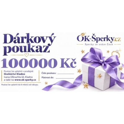 Dárkový poukaz 100000 Kč – Hledejceny.cz