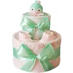 Brumlík plenkový dort dvoupatrový Tučňák mint – Zboží Dáma