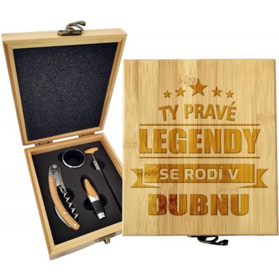 Sablio Dárková sada na víno Ty pravé legendy se rodí v dubnu: 147×168×49 mm – Zboží Mobilmania