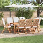 Omaxi 623348 Zahradní křeslo s polštářem 8 ks Hnědá 57 x 71.5 x 104 cm – Hledejceny.cz