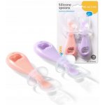 Babyono Lžičky silikonové děvče 2 ks – Zboží Mobilmania