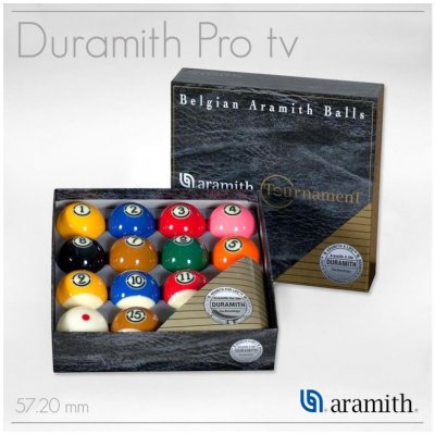 Aramith Pool Tournament Duramith TV Pro-Cup 57,2mm sada – Sleviste.cz