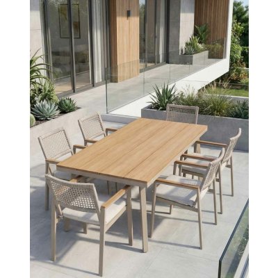 Avida Design Zahradní set pro 6 osob Santos, hliníkový, taupe – Hledejceny.cz