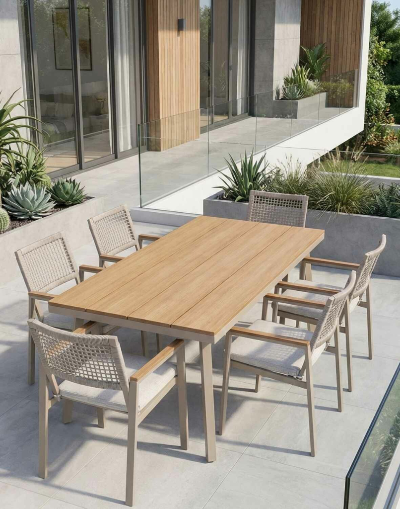 Avida Design Zahradní set pro 6 osob Santos, hliníkový, taupe