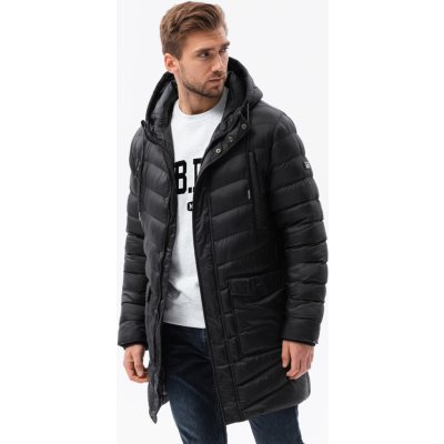 Ombre Clothing pánská zimní bunda Quinn C555 černá – Zboží Mobilmania