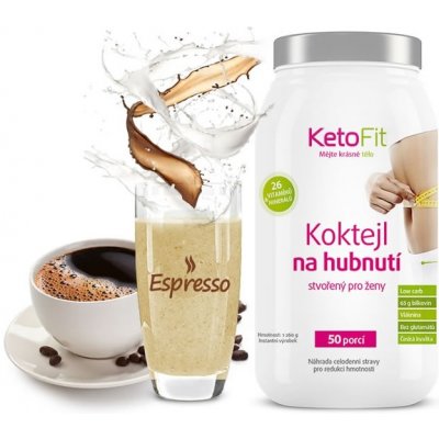 KetoFit Espresso proteinový koktejl 1260 g