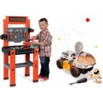 Smoby Set pracovná dielňa Black+Decker so 79 doplnkami a stavebnica Staviteľ Bob stavebný stroj s nakladačom a bagrom SM36070010 – Hledejceny.cz